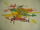 LE MARCHEUR 75 X 56 - Aquarelles