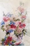 Parfun de fleurs  58 x 38 - Aquarelles